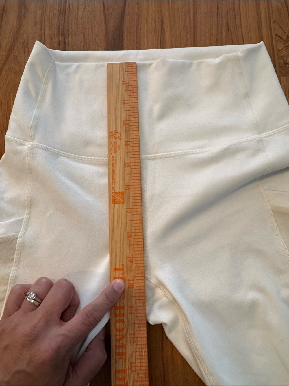 Powerhold by Fabletics White Leggings Women’s Small Mesh Sides Pockets - Picture 7 of 8